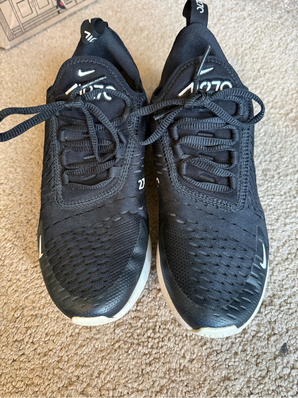 Nike Black and White Air Max 270 Lightweight Sneakers